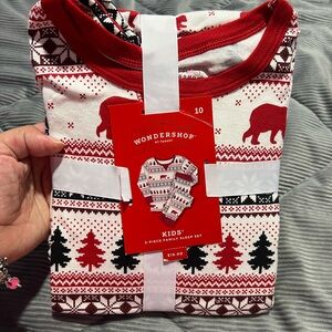 Wondershop Red and White Kids' Pajama Set size 10